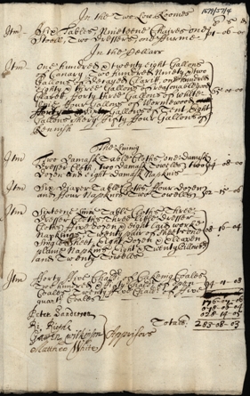 Image of the Inventory of Jane Shaftoe of Newcastle upon Tyne, widow. Ref: DPRI/1/1679/S7/2-5